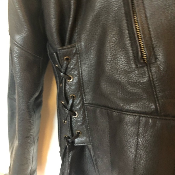 Excelled black genuine leather jacket 8 - Picture 9 of 16